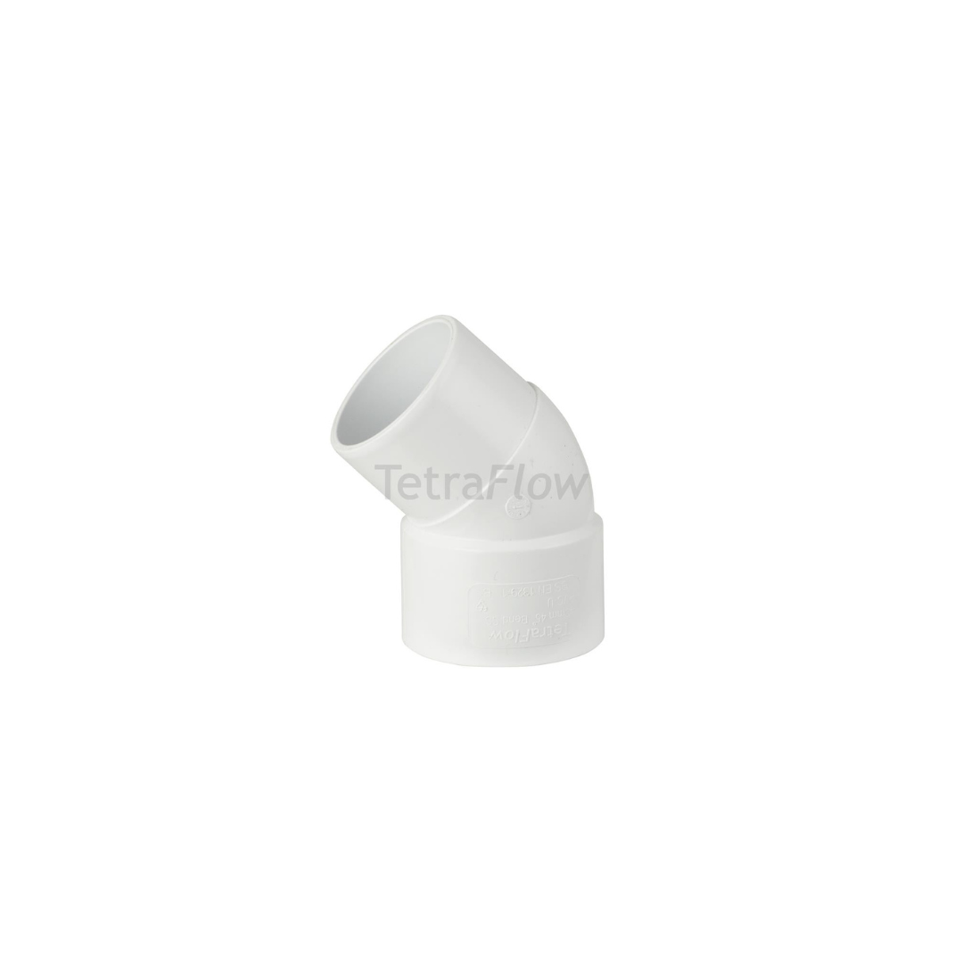Solvent Weld 43mm 45° MF Bend White