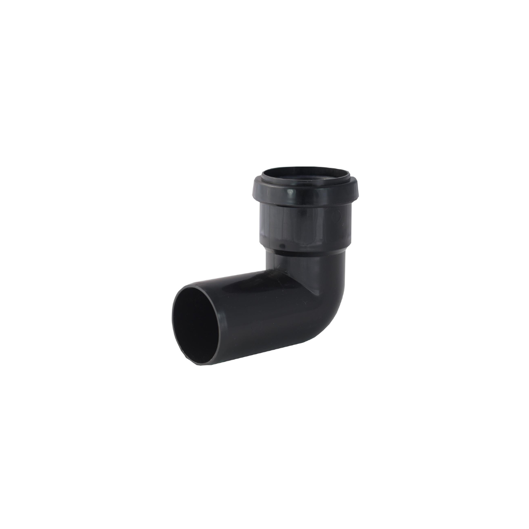 Waste Push Fit 40mm 90 Degree Conversion Bend Black