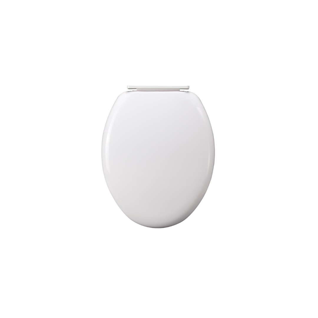 Soft Close Toilet Seat White With Plastic Hinges