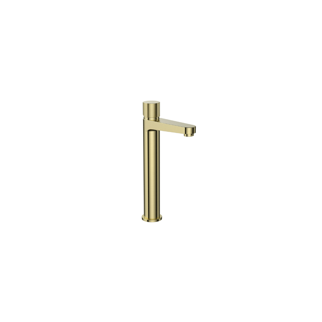 KOKO Tall Mono Basin Mixer Brushed Brass