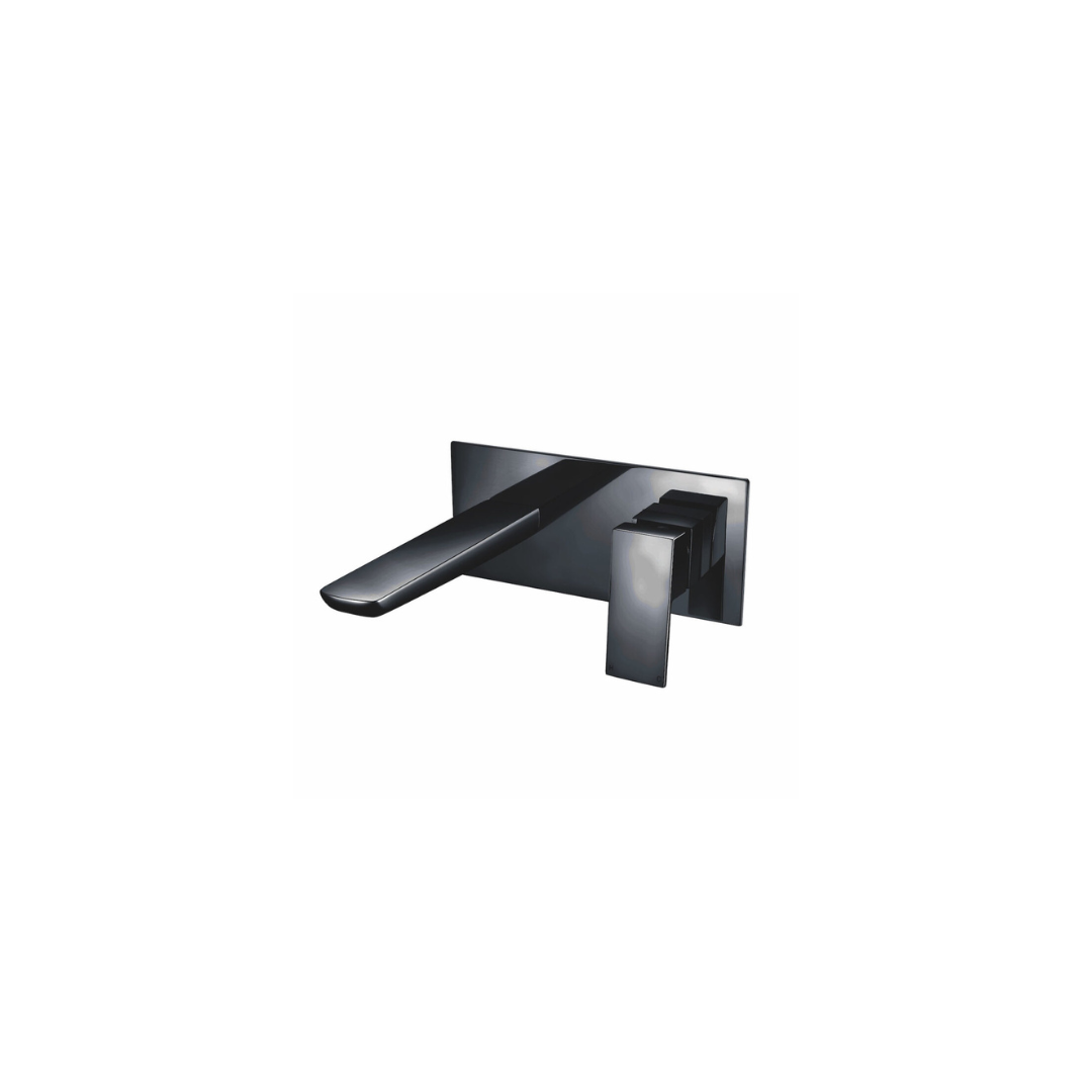Muro Black Wall Mounted Bath Mixer