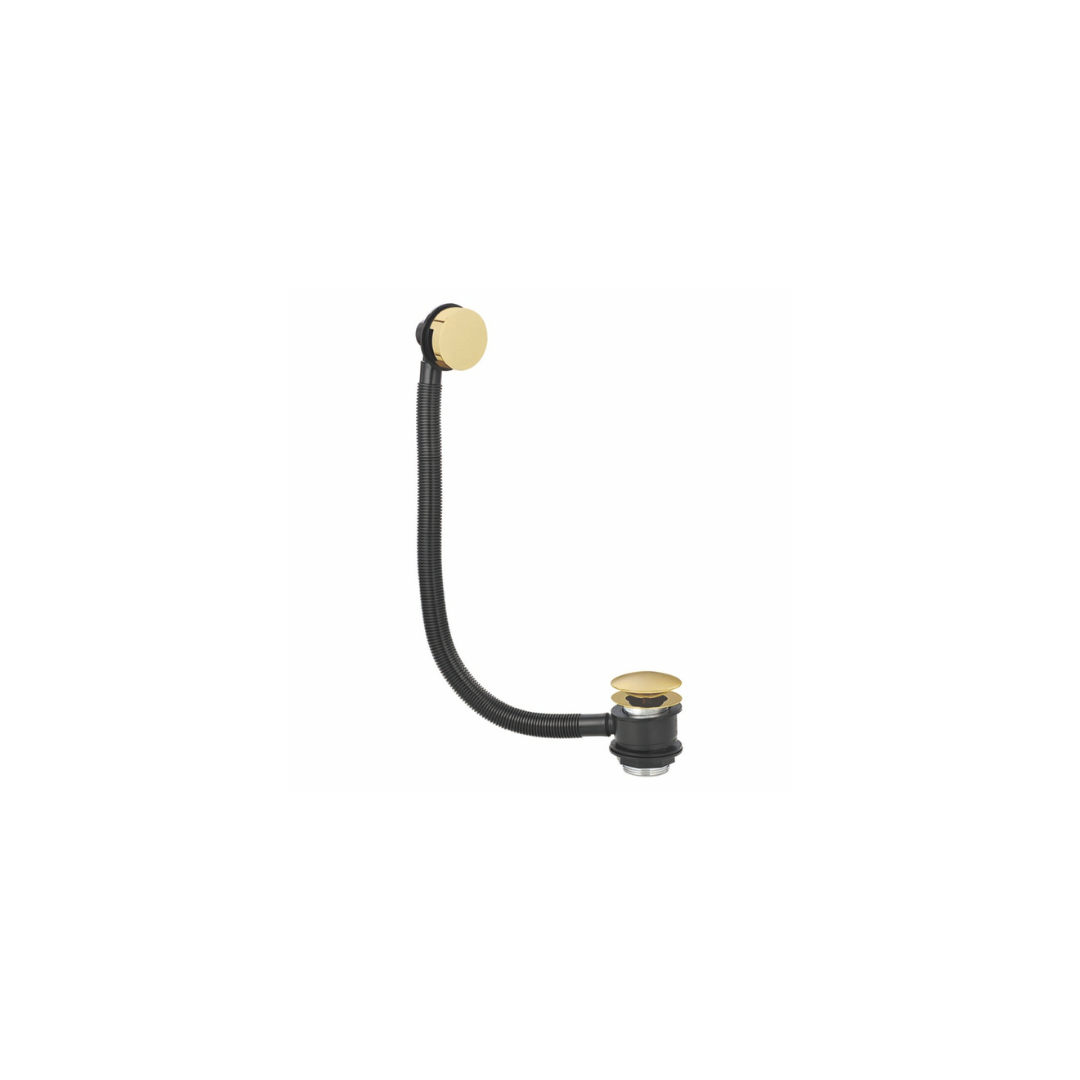 Brushed Brass Bath Pop-Up Waste with Overflow