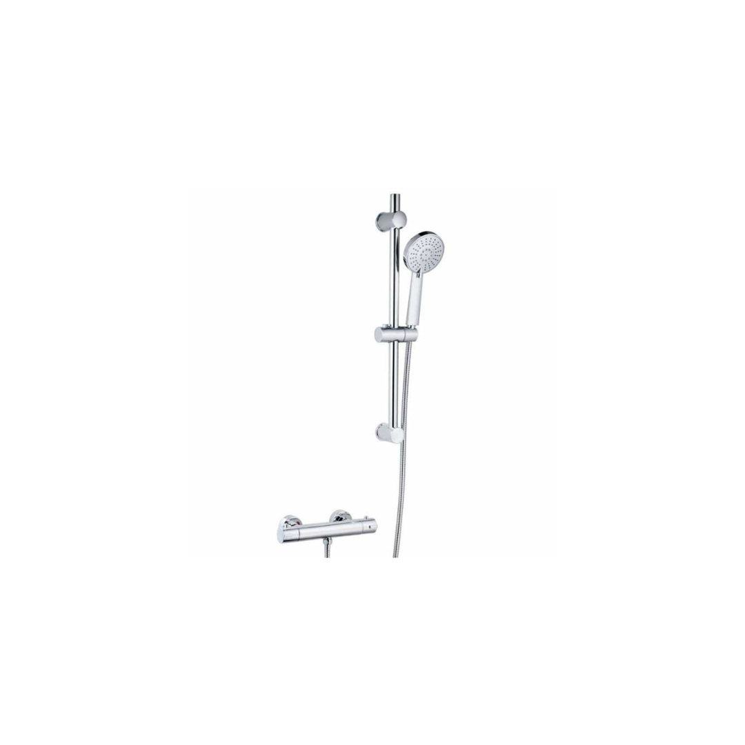Trade Shower - Bar Shower with Riser Rail, Shower Head & Hose - Round