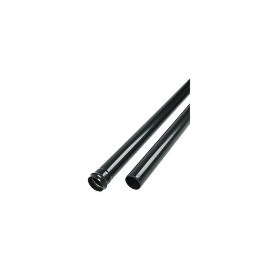 Soil Pipe Push Fit 110mm Single Socket 3m Black