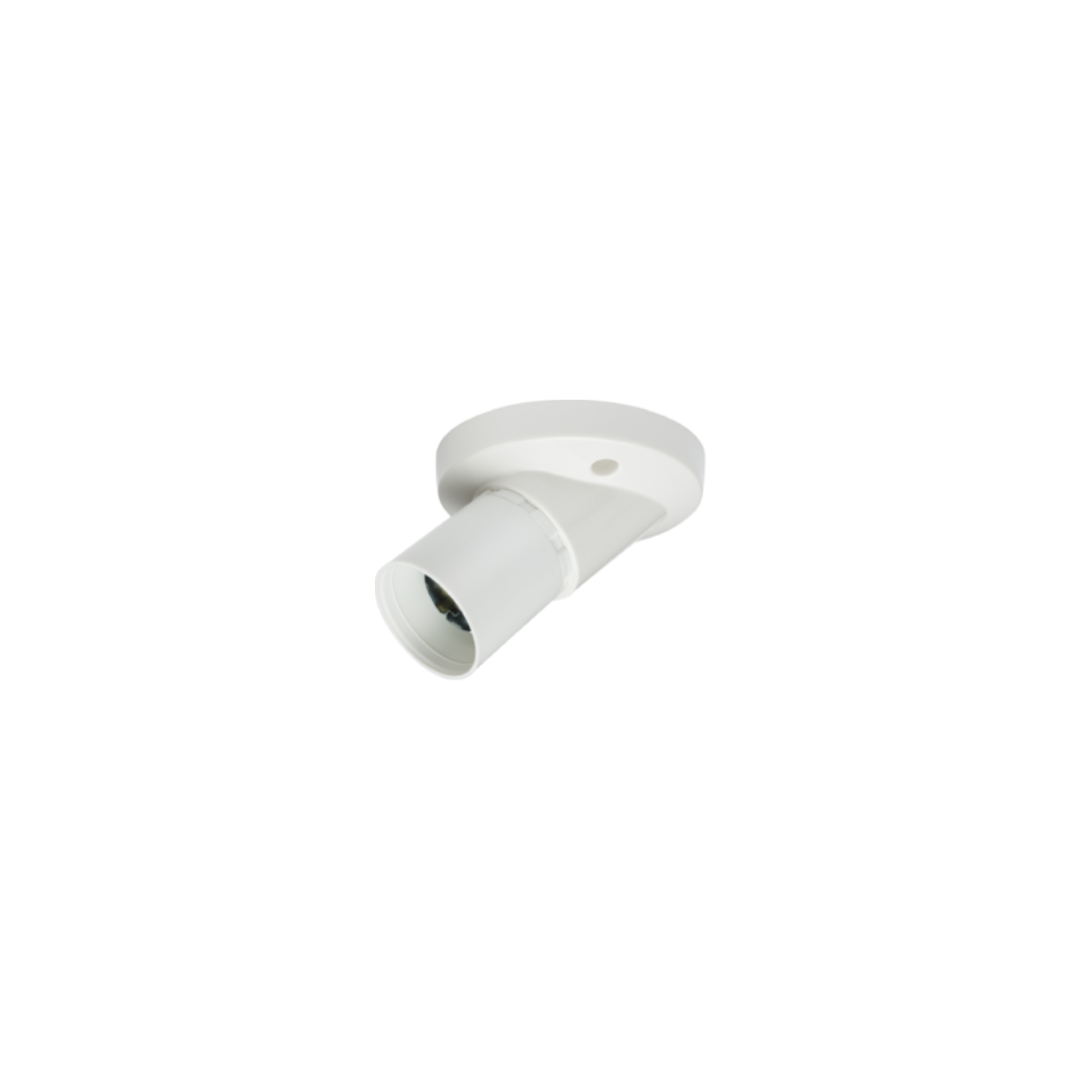 Knightsbridge T2 Angled Short Skirt BC Batten Holder - 3 Terminals