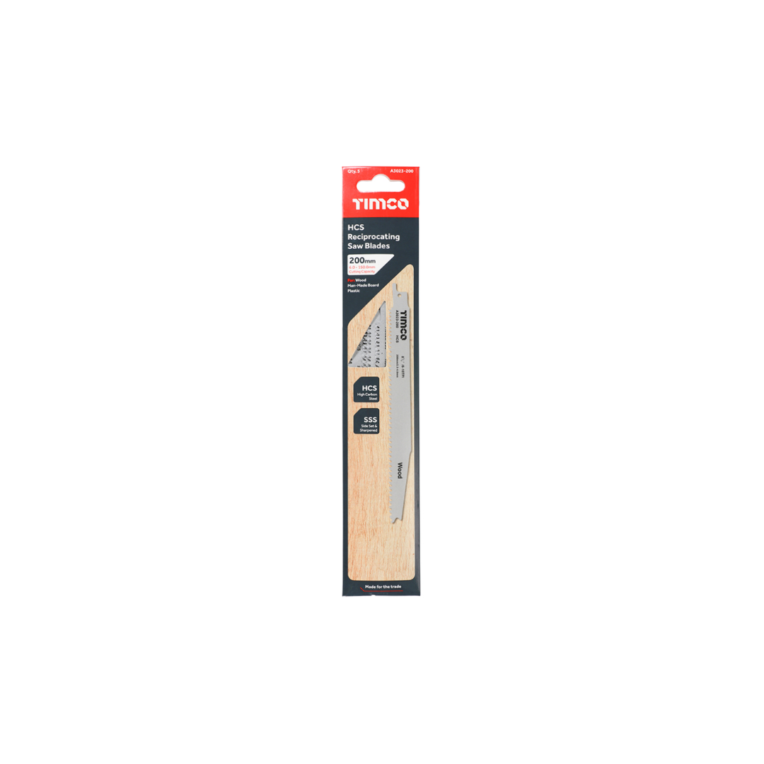 Reciprocating Saw Blades - Wood Cutting - High Carbon Steel - S2345X QTY 5