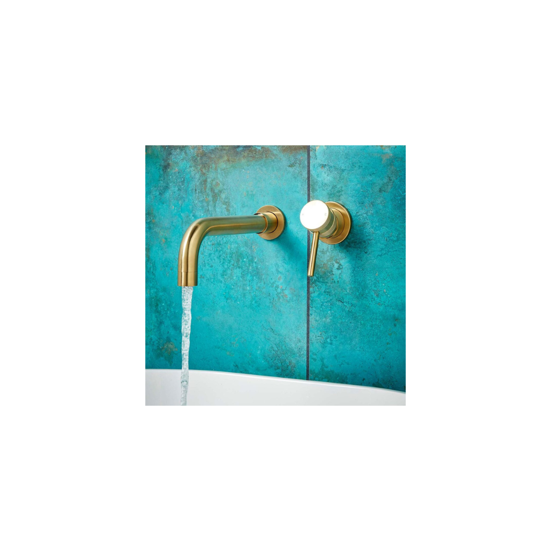 Core Wall Mounted Basin Tap Brushed Brass