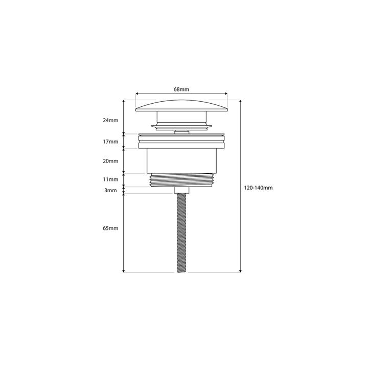Universal Basin Waste - Chrome