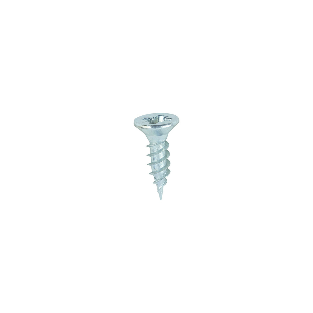 Twin-Threaded Woodscrews - PZ - Double Countersunk - Zinc