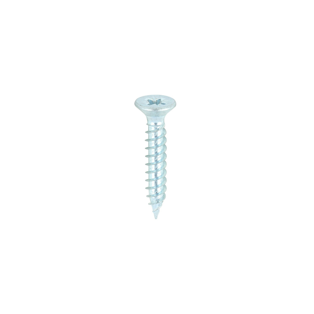 Twin-Threaded Woodscrews - PZ - Double Countersunk - Zinc