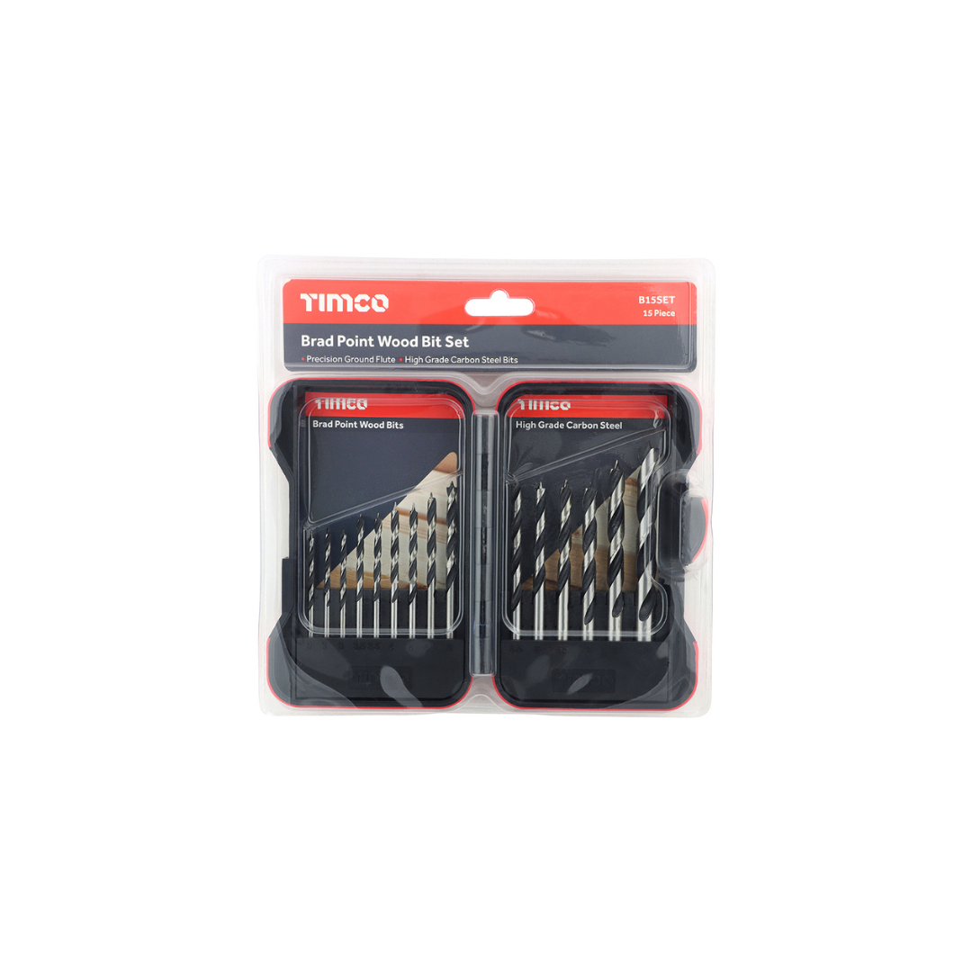 Timco Brad Point Wood Bit Set 15pcs – Orion Interiors