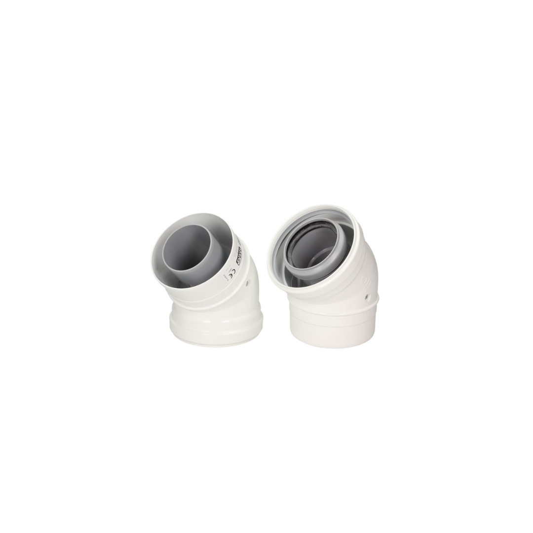 Ideal Atlantic 45 Degree Flue Bends (Pair)