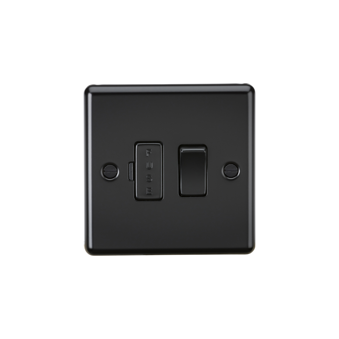 13A Switched Fused Spur Unit - Matt Black