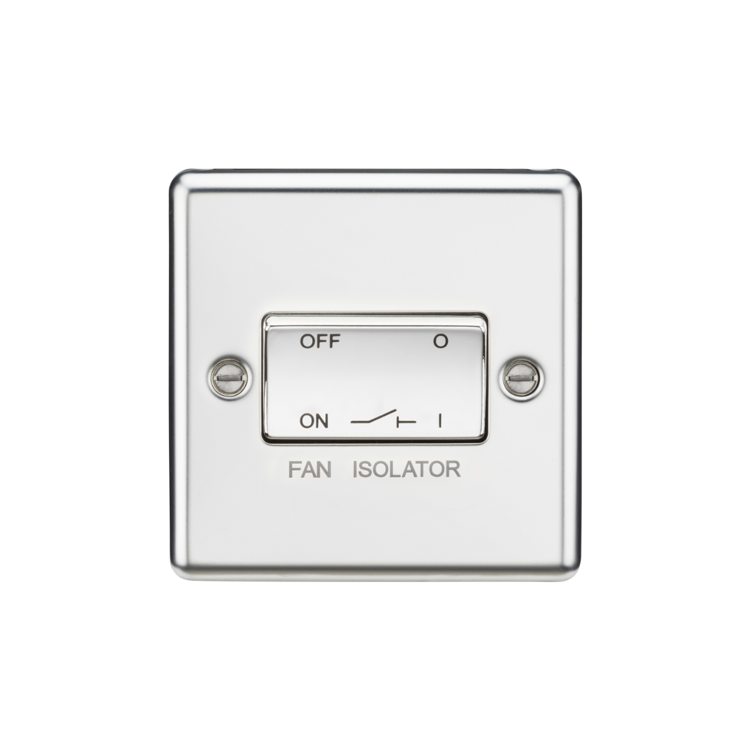 10A Fan Isolator Switch - Polished Chrome