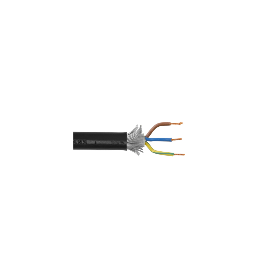 Pitacs 3 Core Steel Armoured Cable 2.5mm Black (Sold per M)