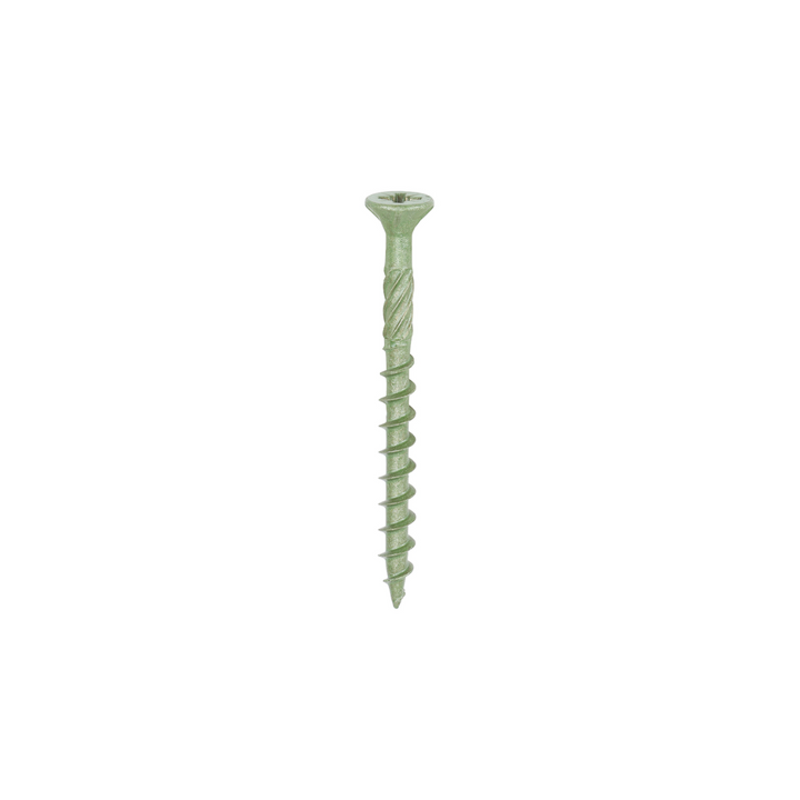 4.5 x 50mm Exterior Decking Screws PZ2 - Double Countersunk - Green - 2000pcs