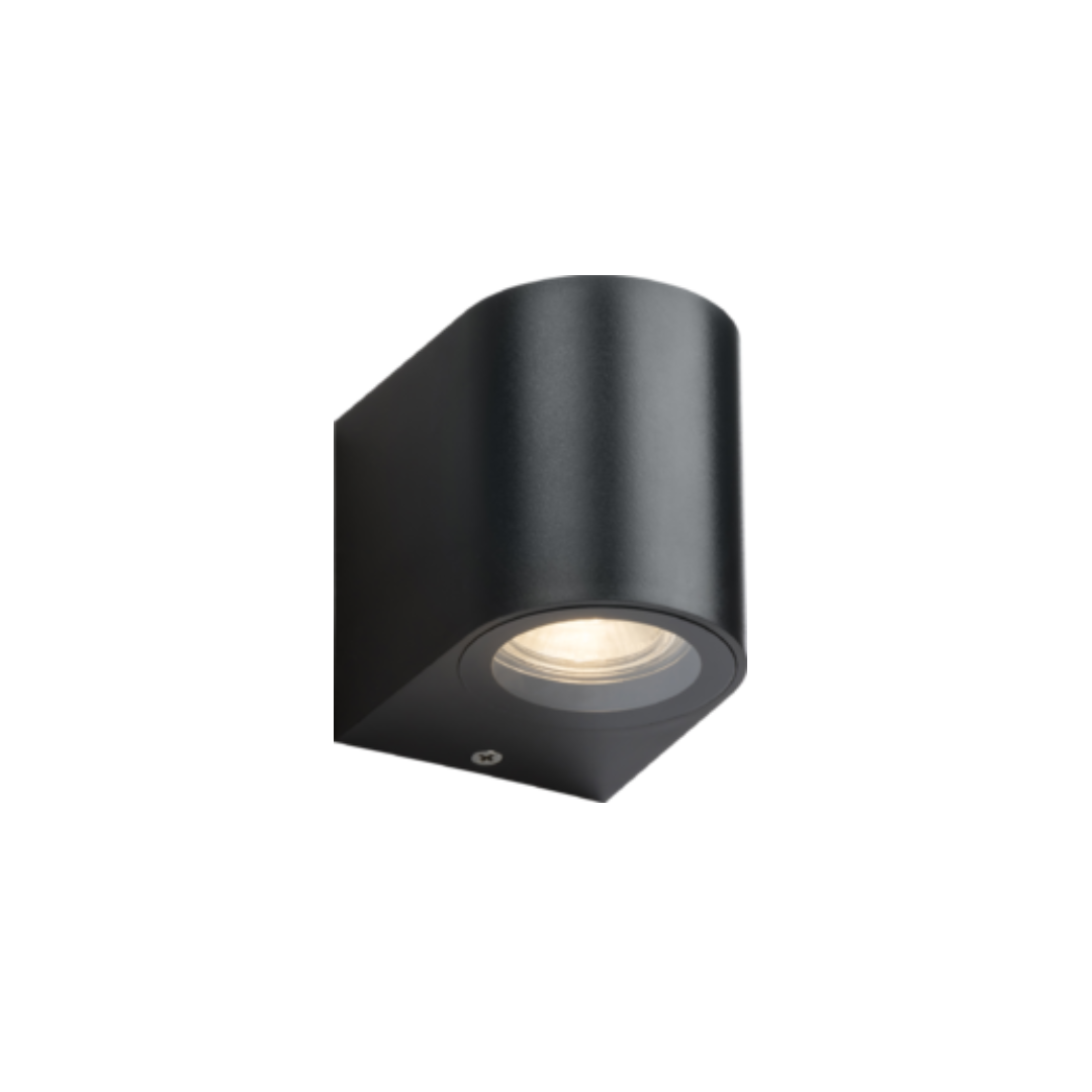 Knightsbridge Outdoor Light  ALANA - 230V IP65 GU10 Polycarbonate Single Wall light - Black