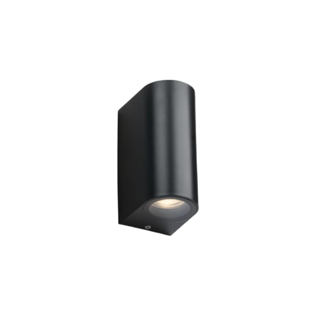 Knightsbridge Outdoor Light  ALANA - 230V IP65 GU10 Polycarbonate Up/Down Wall light - Black