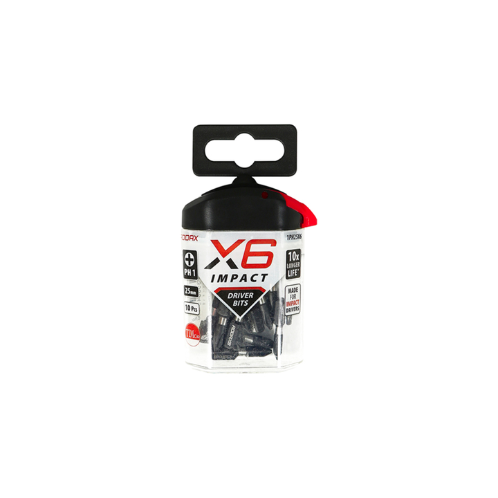 Impact Driver Bits - PH No.1 x 25 QTY 10