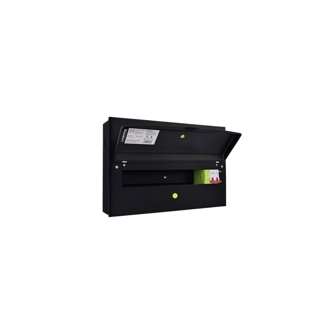 Navitas N15MX 15 Way Consumer Unit with Type 2 SPD - Blackout Edition (15 Usable Ways)